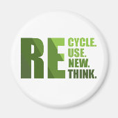 Recyclen hergebruik Vernieuwen Rethink Magneet (Voorkant)
