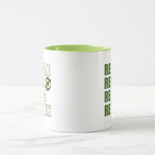 Recyclen hergebruik Vernieuwen Rethink Mok (Midden)