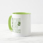 Recyclen hergebruik Vernieuwen Rethink Mok (Voorkant links)