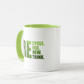 Recyclen hergebruik Vernieuwen Rethink Mok (Voorkant links)