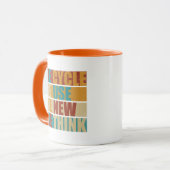 Recyclen hergebruik Vernieuwen Rethink Mok (Voorkant links)