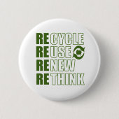 Recyclen hergebruik Vernieuwen Rethink Ronde Button 5,7 Cm (Voorkant)