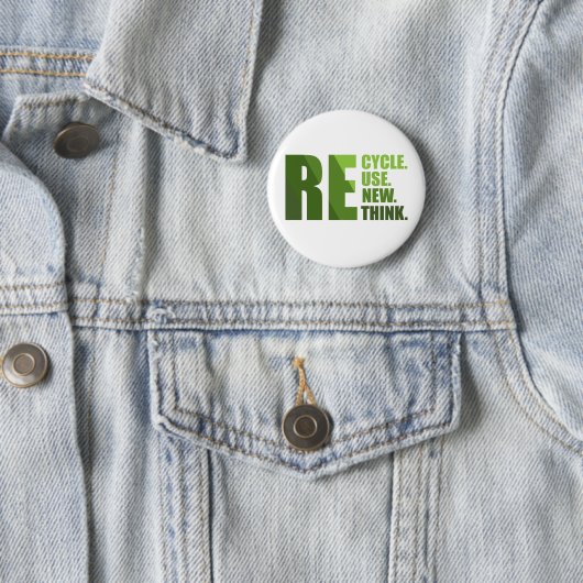 Recyclen hergebruik Vernieuwen Rethink Ronde Button 5,7 Cm (In situ)