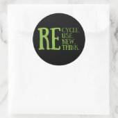 Recyclen hergebruik Vernieuwen Rethink Ronde Sticker (Tas)