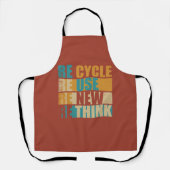 Recyclen hergebruik Vernieuwen Rethink Schort (Voorkant)
