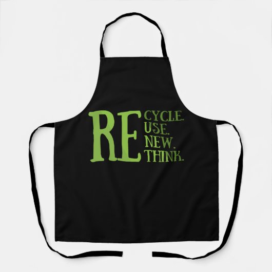 Recyclen hergebruik Vernieuwen Rethink Schort (Voorkant)