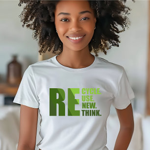 Recyclen hergebruik Vernieuwen Rethink T-shirt