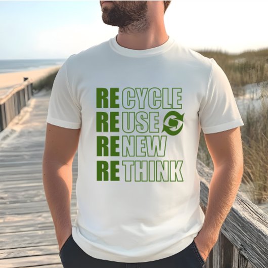 Recyclen hergebruik Vernieuwen Rethink T-shirt