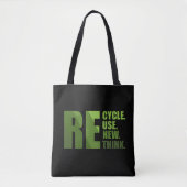 Recyclen hergebruik Vernieuwen Rethink Tote Bag (Voorkant)