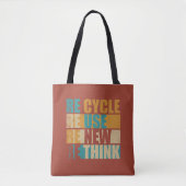 Recyclen hergebruik Vernieuwen Rethink Tote Bag (Voorkant)