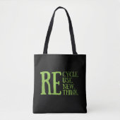 Recyclen hergebruik Vernieuwen Rethink Tote Bag (Voorkant)