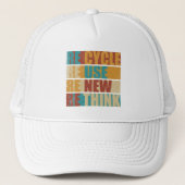 Recyclen hergebruik Vernieuwen Rethink Trucker Pet (Voorkant)
