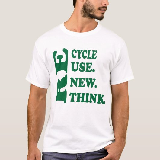 Recyclen hergebruiken Herdenken Crisismilieuactivi T-shirt (Voorkant)