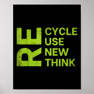 Recyclen Hergebruiken Heroverwegen Heroverwegen He Poster