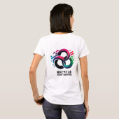 Recyclen, hergebruiken, terugzetten t-shirt (Achterkant volledig)