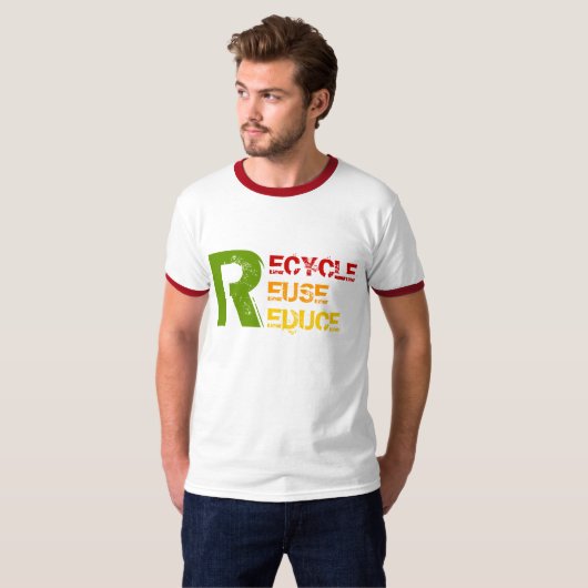 Recyclen, hergebruikt, T-shirts reduceert (Voorkant volledig)
