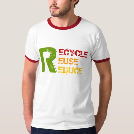 Recyclen, hergebruikt, T-shirts reduceert (Voorkant)