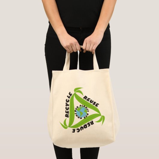 Recyclen, hergebruikt, vermindert zakken tote bag (Voorkant (product))