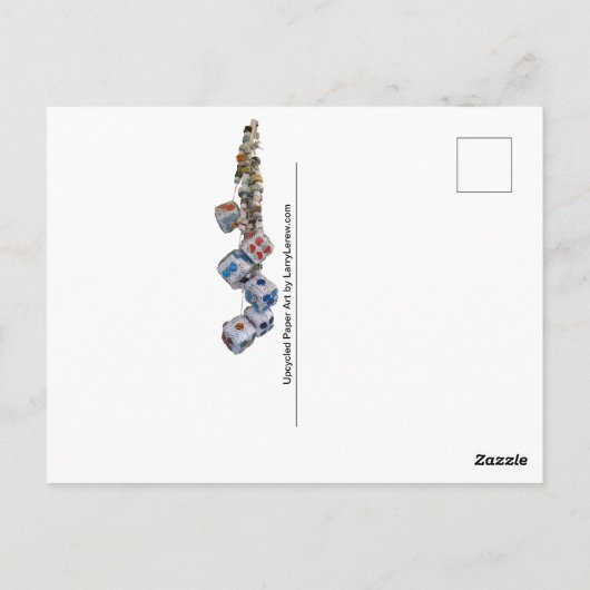 Recyclen, hergebruikt, vernieuwt, hergebruikt, rec briefkaart (Achterkant)