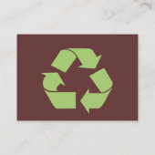Recyclen het Gemakkelijk Contact of Visitekaartje (Achterkant)