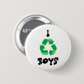 recyclen, I, BOYS Ronde Button 5,7 Cm (Voorkant /achterkant)