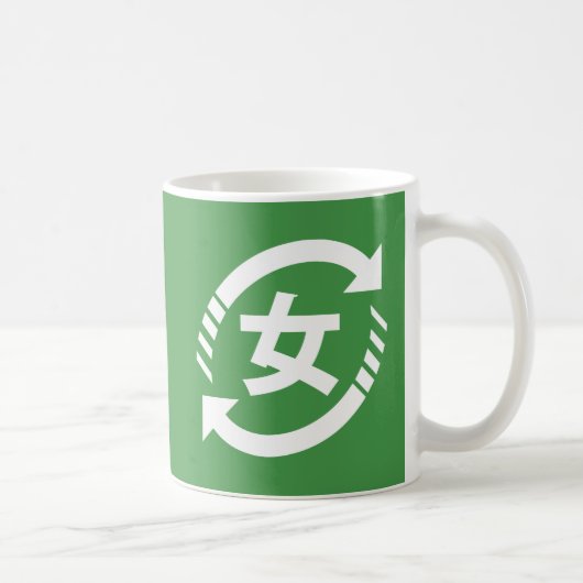 Recyclen Japanse meisjes | Teken Kanji Nihongo Koffiemok (Rechts)
