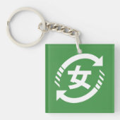 Recyclen Japanse meisjes | Teken Kanji Nihongo Sleutelhanger (Voorkant)