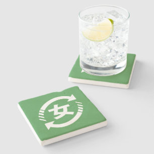 Recyclen Japanse meisjes   Teken Kanji Nihongo Stenen Onderzetter