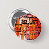 Recyclen knuppels ronde button 5,7 cm (Voorkant /achterkant)