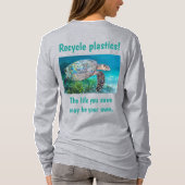 Recyclen Kunststof Het leven dat u bespaart kan uw T-shirt (Achterkant)