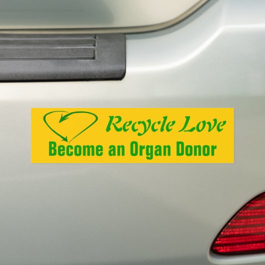 Recyclen liefde bumpersticker (Op auto)