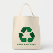 Recyclen Logo Canvas canvas tas (Voorkant)