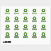 Recyclen maandag ronde sticker (Vel)