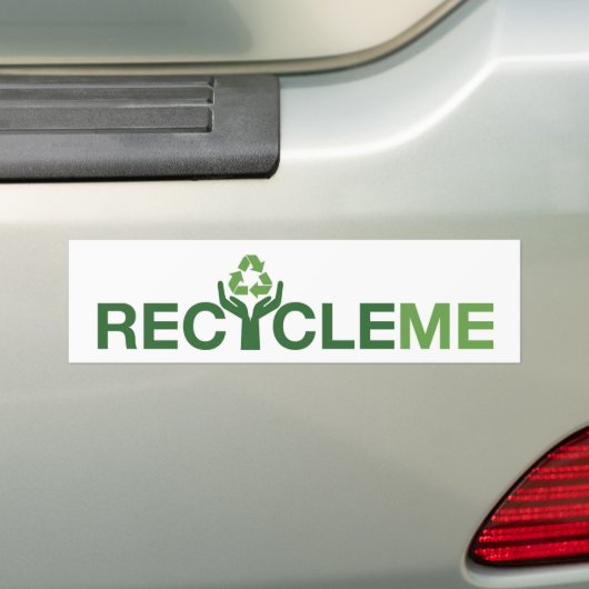 Recyclen Me Bumpersticker (Op auto)