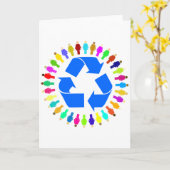 recyclen mensen kaart (Gele Bloem)