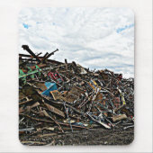 Recyclen metaalschroot op de vuilwerf muismat (Voorkant)
