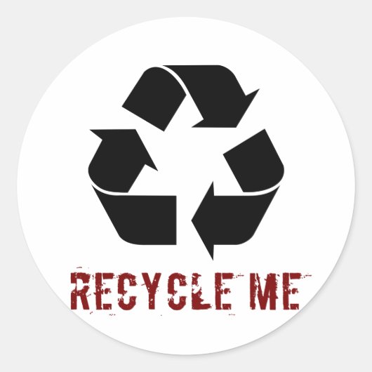 Recyclen mij ronde sticker (Voorkant)