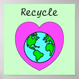 Recyclen milieuvriendelijk Poster