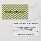 Recyclen-naald Betaal deze creditcard Visitekaartje (Voorkant / Achterkant)