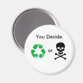 Recyclen of de Dood: U beslist Magneet (Voorkant / Achterkant)