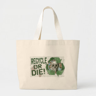 Recyclen of sterft grote tote bag