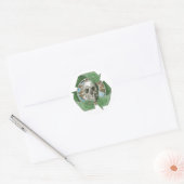Recyclen of sterft ronde sticker (Envelop)