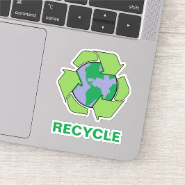 Recyclen om Planet Earth Vinyl te redden Sticker