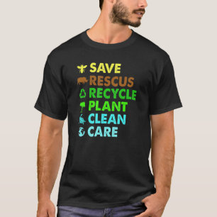 Recyclen plastic sparen bijen reddingsdieren t-shirt