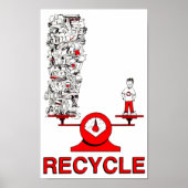 Recyclen Poster afval (Voorkant)