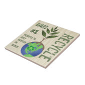 Recyclen prijs voor milieubeschermers in de bosbou tegeltje (Zijkant)