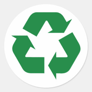Recyclen Producten & Ecologie Design! Ronde Sticker