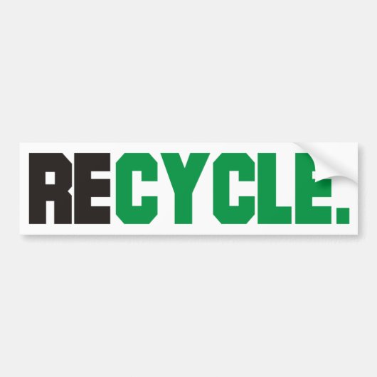 Recyclen producten en Design! Bumpersticker (Voorkant)