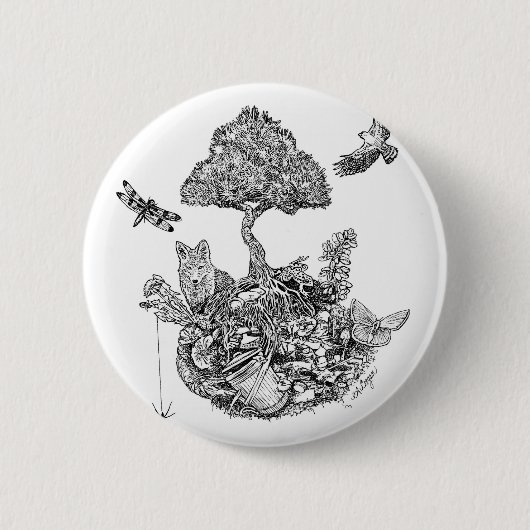 Recyclen Ronde Button 5,7 Cm (Voorkant)