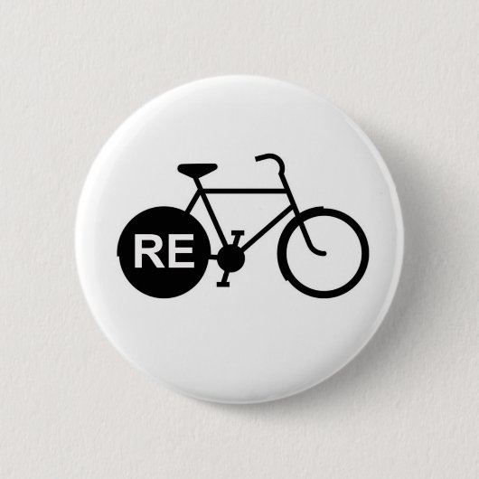 recyclen ronde button 5,7 cm (Voorkant)